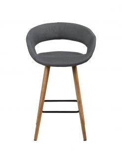 Thekenstühle Grace in Grau, 2 Stück, B 56 x H 87 cm -Esszimmer Verkäufe Thekenstuhle Grace in Grau 2 Stuck 3