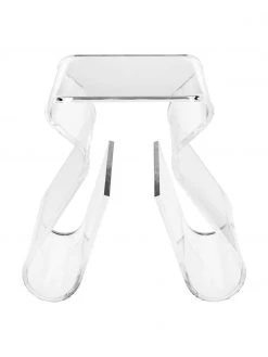 Umbra Transparenter Hocker Loop mit Zeitschriftenhalter, B 42 x H 43 cm -Esszimmer Verkäufe Transparenter Hocker Loop mit Zeitschriftenhalter 4