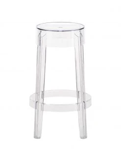 Kartell Transparenter Thekenhocker Charles Ghost, Ø 46 x H 65 cm -Esszimmer Verkäufe Transparenter Thekenhocker Charles Ghost 2