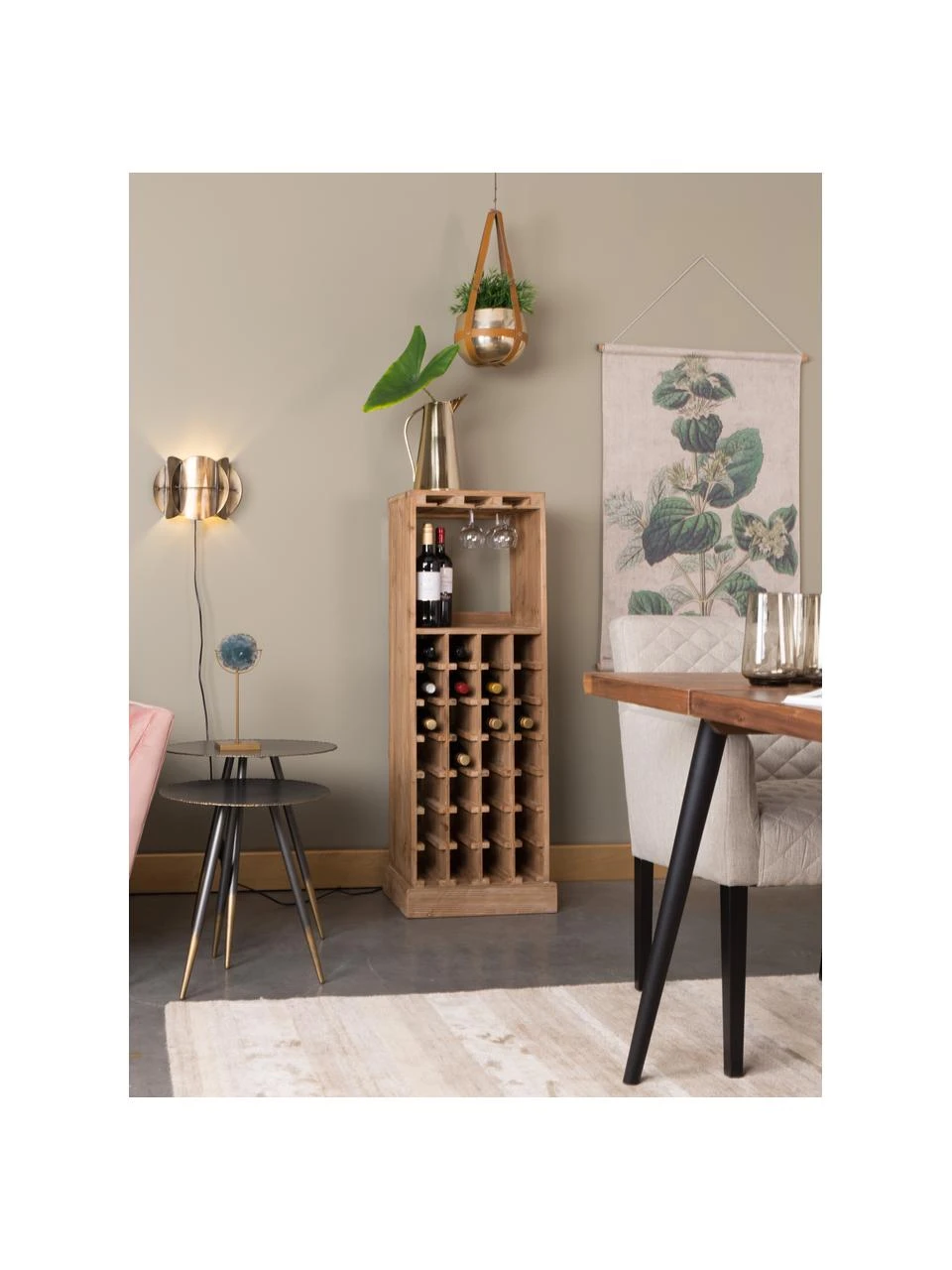 Dutchbone Weinregal Claude in Eiche für 28 Flaschen, B 44 x H 119 cm 4 Dutchbone Weinregal Claude in Eiche für 28 Flaschen, B 44 x H 119 cm – Bild 2