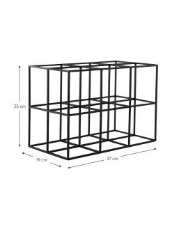 Jotex Weinregal Vinnie in Schwarz für 6 Flaschen, B 37 x H 25 cm -Esszimmer Verkäufe Weinregal Vinnie in Schwarz fur 6 Flaschen 2