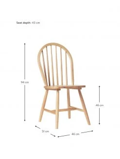 Westwing Collection Windsor-Holzstühle Megan, 2 Stück, B 46 x T 51 cm -Esszimmer Verkäufe Windsor Holzstuhle Megan 2 Stuck 1