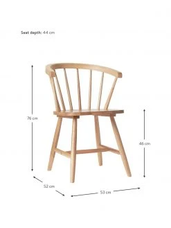 Westwing Collection Windsor-Holzstühle Megan, 2 Stück, B 53 x T 52 cm -Esszimmer Verkäufe Windsor Holzstuhle Megan 2 Stuck 7