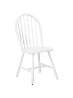 Westwing Collection Windsor-Holzstühle Megan in Weiß, 2 Stück, B 46 x T 51 cm