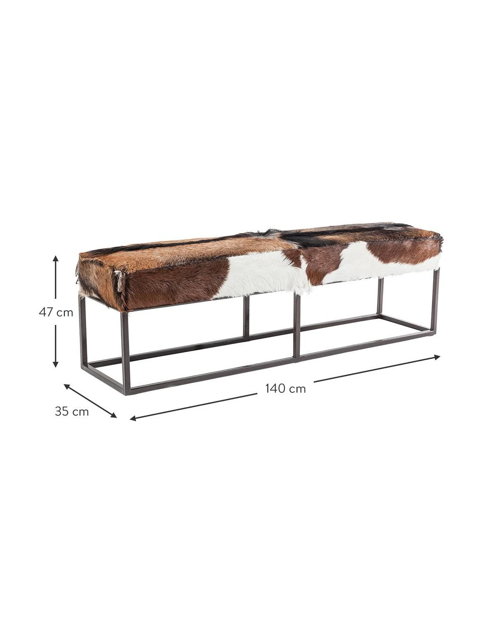 Kare Design Ziegenfell-Sitzbank Country Life, B 140 x H 47 cm 4 Kare Design Ziegenfell-Sitzbank Country Life, B 140 x H 47 cm – Bild 2